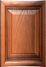 Мебельный фасад «Наяда» радиусный вогнутый с филенкой из массива бука/ясеня