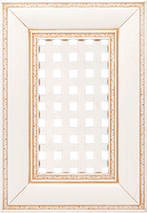 Мебельный фасад «Олимпия» с прямой декоративной решеткой из массива бука/ясеня