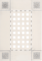 Мебельный фасад «Флора» с прямой декоративной решеткой из массива бука/ясеня