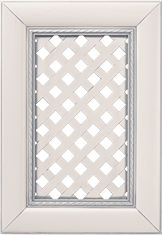Мебельный фасад «Ирида» с диагональной декоративной решеткой из массива бука/ясеня