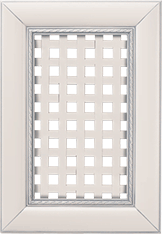 Мебельный фасад «Ирида» с прямой декоративной решеткой из массива бука/ясеня
