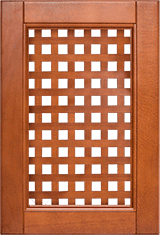 Мебельный фасад «Классика прямая» с прямой декоративной решеткой из массива бука/ясеня