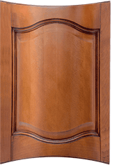 Мебельный фасад «Классика 2 арки» радиусный вогнутый с филенкой из массива бука/ясеня