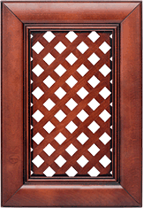 Мебельный фасад «Клио» с диагональной декоративной решеткой из массива бука/ясеня