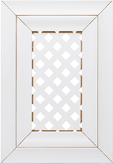 Мебельный фасад «Лаура» с диагональной декоративной решеткой из массива бука/ясеня