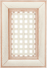 Мебельный фасад «Ника» с прямой декоративной решеткой из массива бука/ясеня