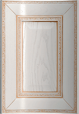 Мебельный фасад «Олимпия» радиусный вогнутый с филенкой из массива бука/ясеня