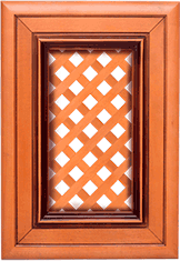 Мебельный фасад «Виктория» с диагональной декоративной решеткой из массива бука/ясеня