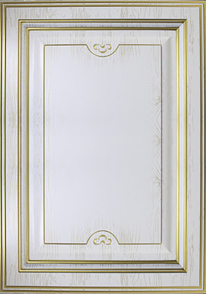 Мебельный фасад «Афина 2» из МДФ в ПВХ плёнке с патиной золото