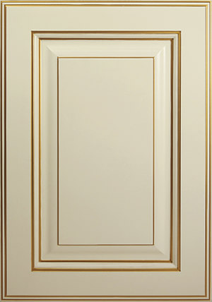 Мебельный фасад «Афина плюс» из МДФ в ПВХ плёнке с патиной золото