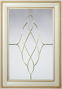 Мебельный фасад под стекло «Камея» из МДФ в ПВХ плёнке с патиной золото