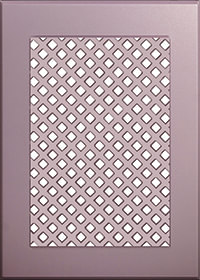 Мебельный фасад с декоративной решеткой «Лайн» из МДФ в ПВХ плёнке