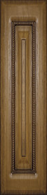 Мебельный фасад «Виктория» для бутылочницы из МДФ в ПВХ плёнке с темно-коричневой патиной