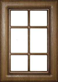 Мебельный фасад решетка «Виктория» из МДФ в ПВХ плёнке с темно-коричневой патиной